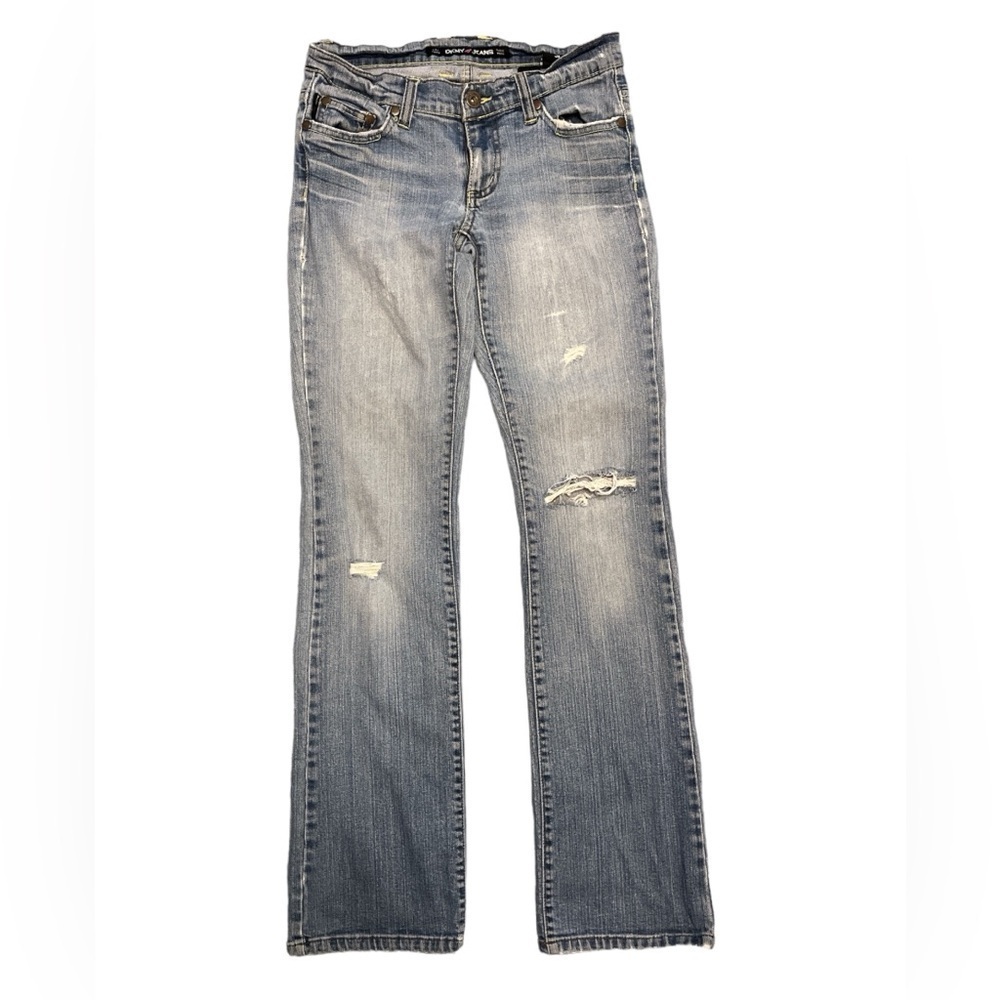 DKNY Downtown Brooklyn Blue Jeans Women’s Size 3 Distressed Light Blue